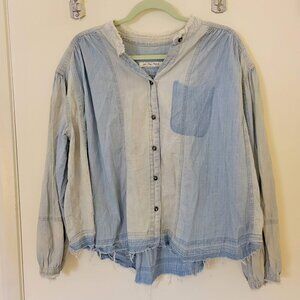 Free People We the Free Set Sail Denim Top